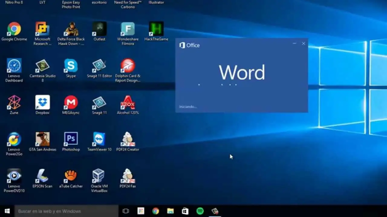 como encuentro word en la computadora - Cómo colocar el icono de Word en el escritorio