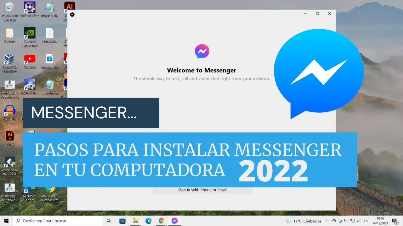 como instalar messenger en mi computadora - Cómo entrar en Messenger desde la web