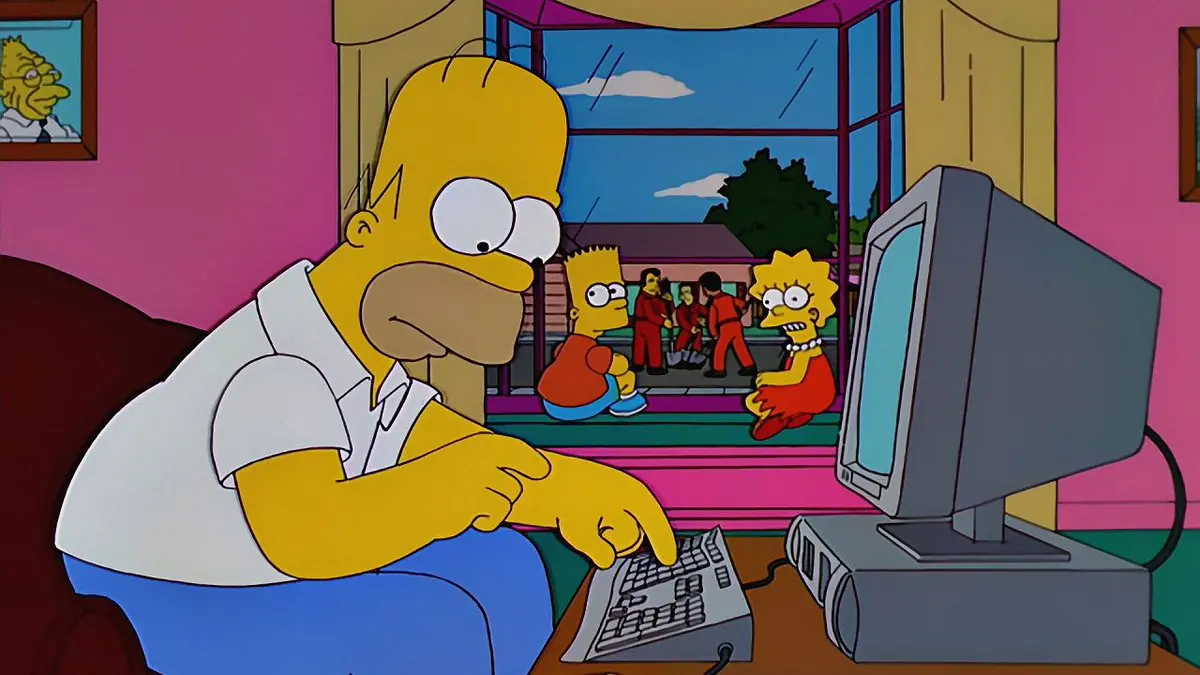 a nosotros nos eligio una computadora los simpsons - Cuál es la frase de Homero Simpson