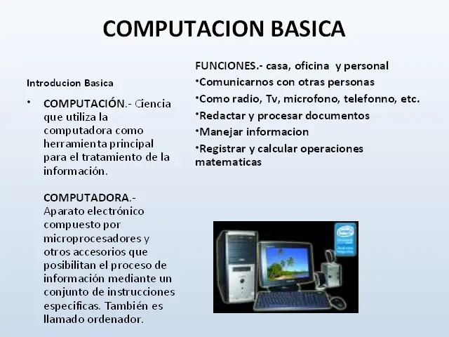 manejo basico de computadora - Cuáles son los manejos basicos de la computadora