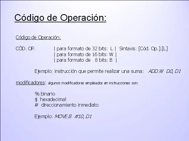 cpu codigo de operacion - Qué significa código de operación